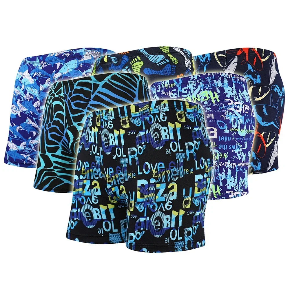 Summer Swimwear Men Slim Fit Swimsuit Boy Swim Suits Boxer Shorts Swimming Trunks Swimming Beachwear