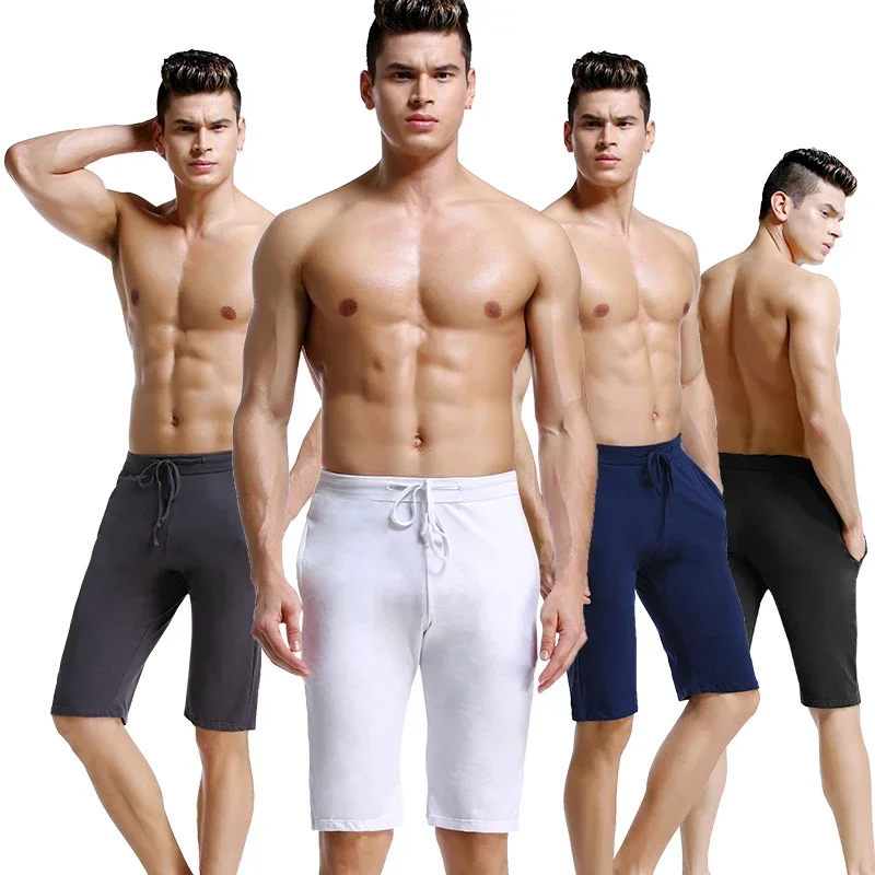 

5pc Thin five cent pants casual shorts men loose home pants men summer pajamas cotton leggings outside the home pants