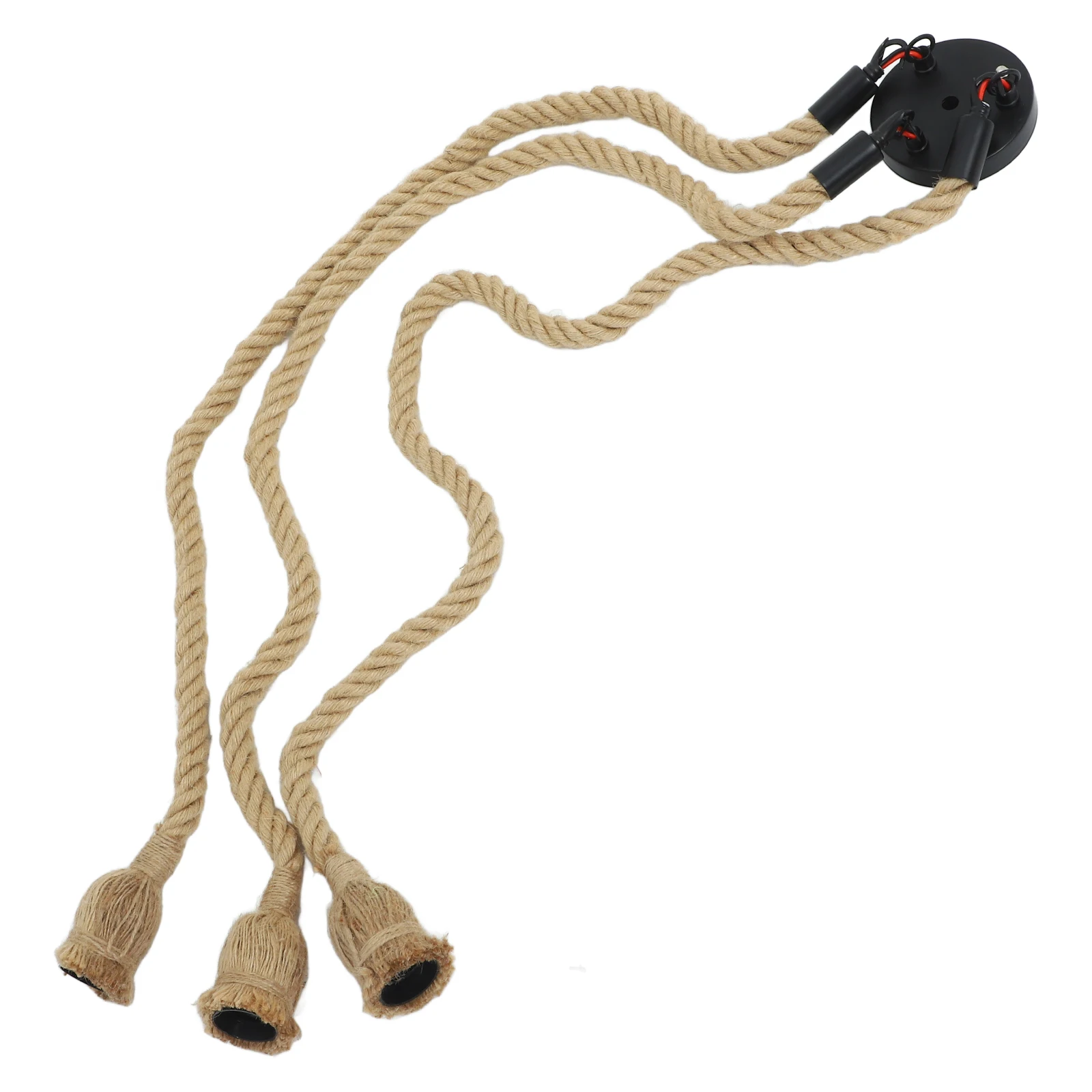 

Rope Pendant Light Vintage Bar Restaurant Hall Lighting Fixtures 1M Single Head 3 Options Ceiling Disk