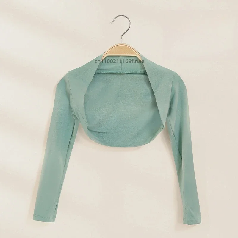 Teenagers Ballet Dance Costume Long Sleeved Camisole Jacket Ballet Training Outfit Ballet Dance Stage Performance Costume Coat