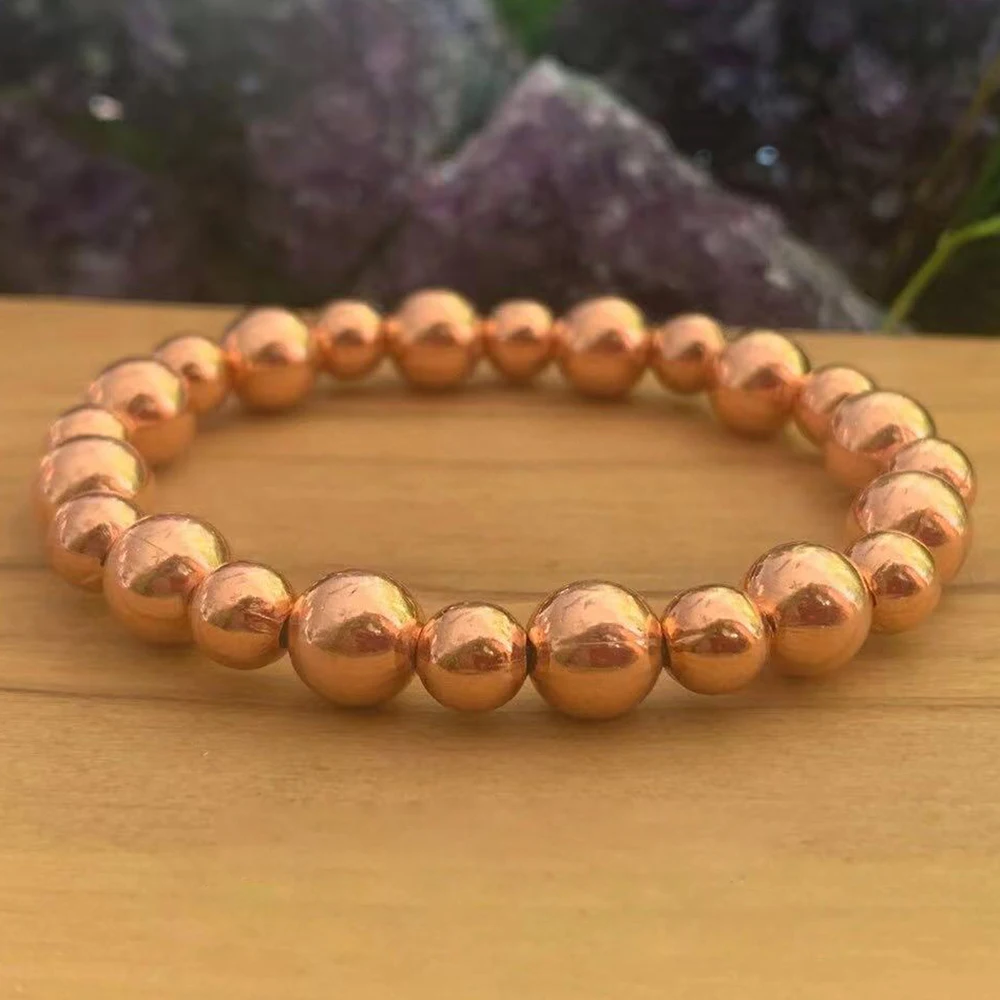 Ruberthen Genuine Natural Copper Wrist Mala Emotional and Physical Selves Spiritual Energy Protection Jewelry