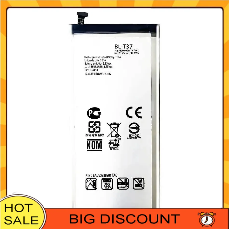 

BL-T37 3300Mah For LG V40 Thinq Q710 Q8 2018 Version Q815L Mobile Phone Battery Fast Charging