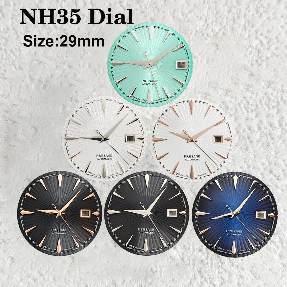 

Циферблат 29 мм с логотипом Prestige S, подходит для автоматических механизмов NH35 и NH36, для индивидуального изготовления часов.