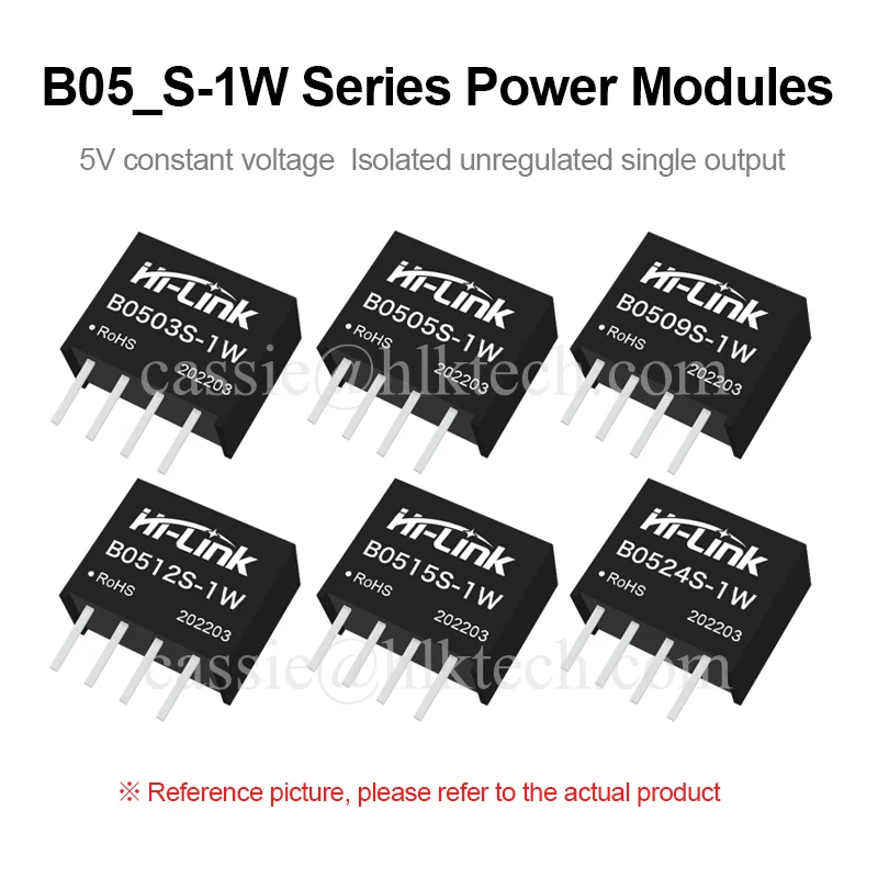 HiLink B0505S-1WR3 10 sztuk/partia B0512S-1WR3 B0515S-1W SIP-4 5V do 5V/12V/15V IC izolacja moduł zasilania układy scalone 5V 200mA