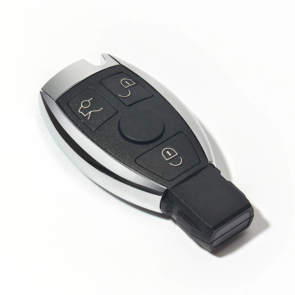 KEYYOU For Mercedes Benz Year 2000+ Supports Original NEC and BGA Smart Remote Key Shell Fob 3 Buttons Replace Case