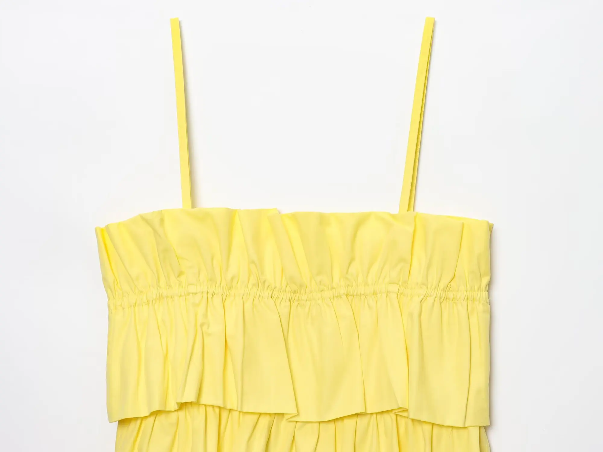 2025 Nuovi prodotti estivi Popeline stile ragazza calda sexy da donna Cinturino confortevole Collo dritto Top corto 3897/105