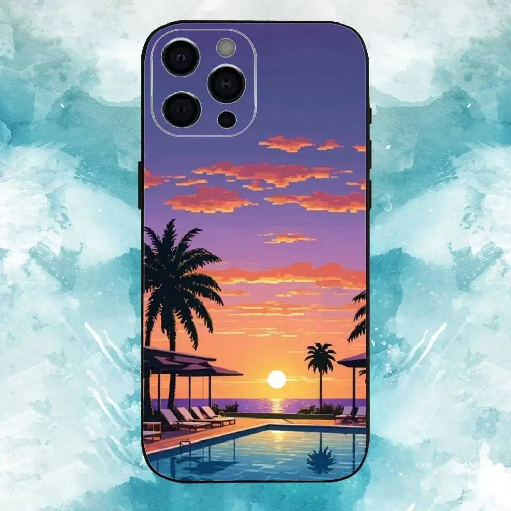 حافظة هاتف D-David H-Hockney لهاتف iPhone17,16,15,14,13,12,11 Plus، Pro Max غطاء أسود ناعم #6