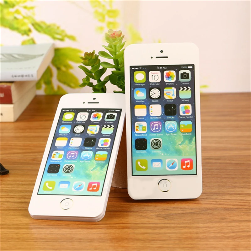 Creative Notebook Sticky Note Paper Cell Phone Shaped Memo Pad Planner Office Supplies Stationery Gift