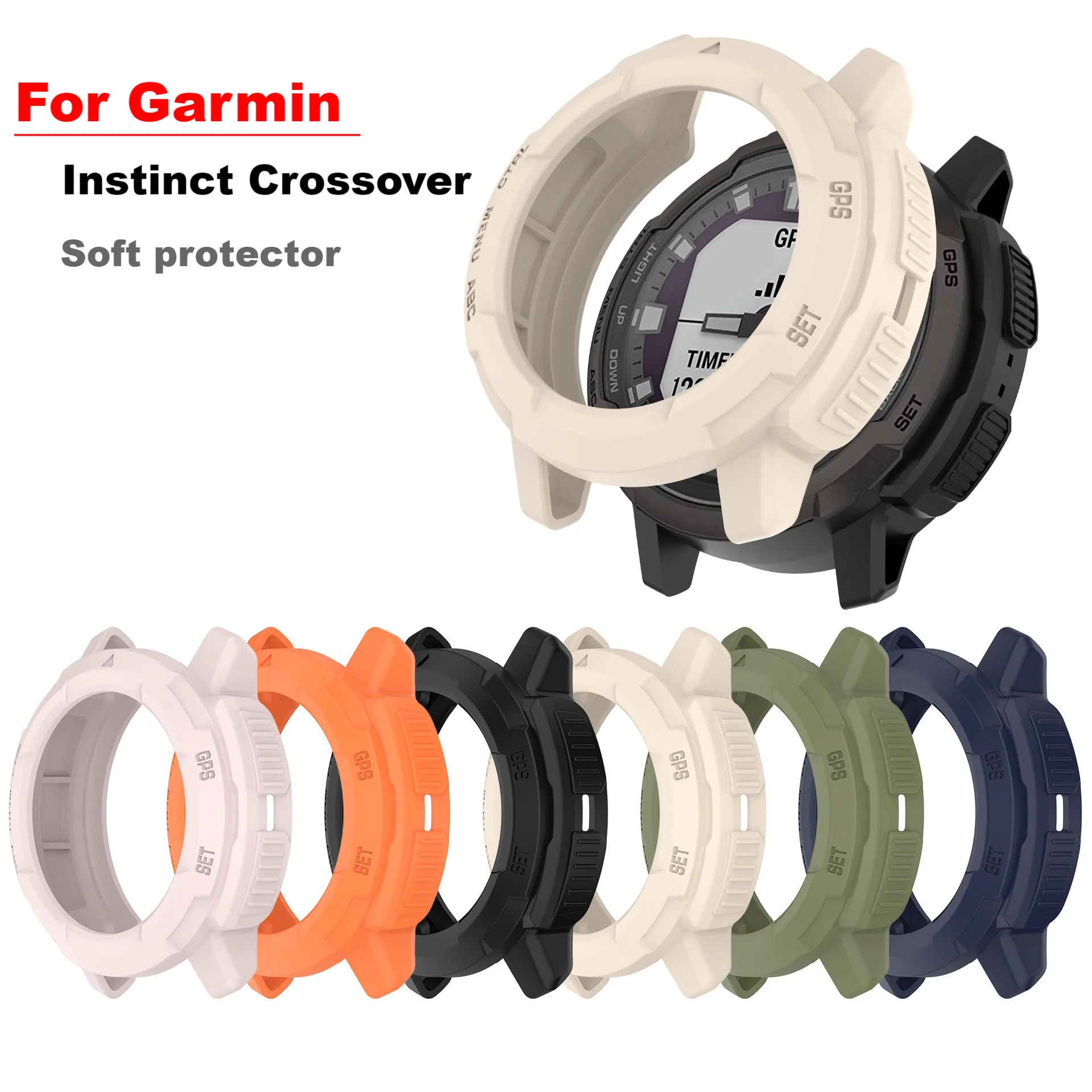 Soft protector TPU Protective Case For Garmin Instinct Crossover smart watch Bumper Anti-drop smart watches accessories