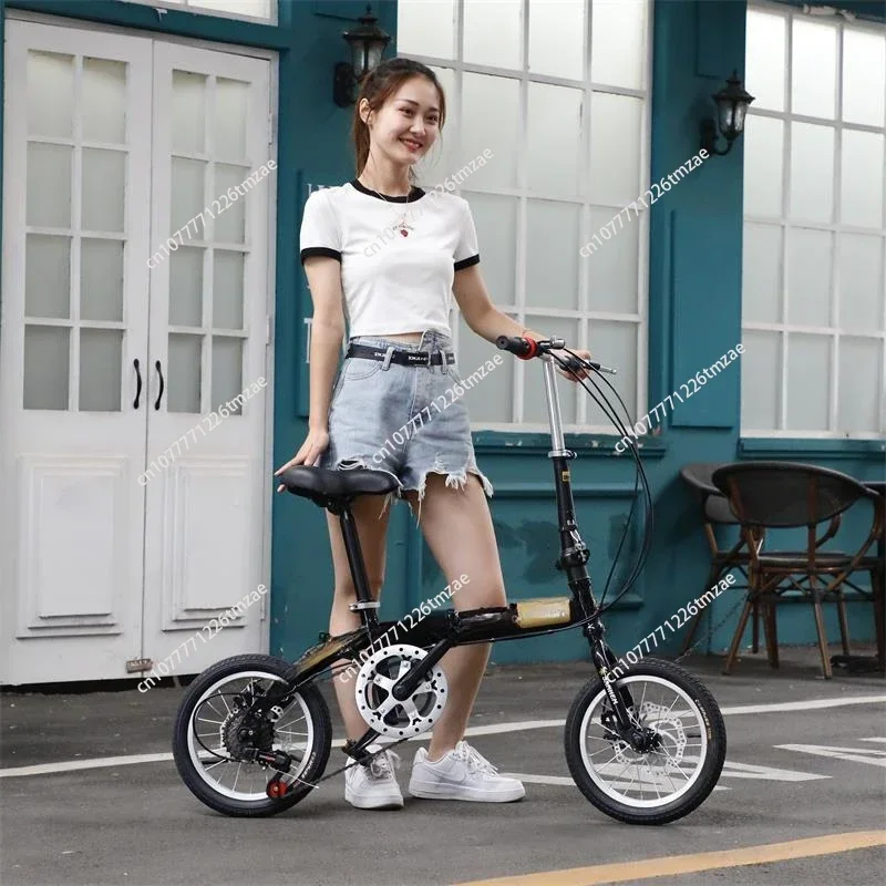 14-Inch folding bicycle Ultra-light portable adult bicycle folding bicycle Urban leisure cycling bicycle