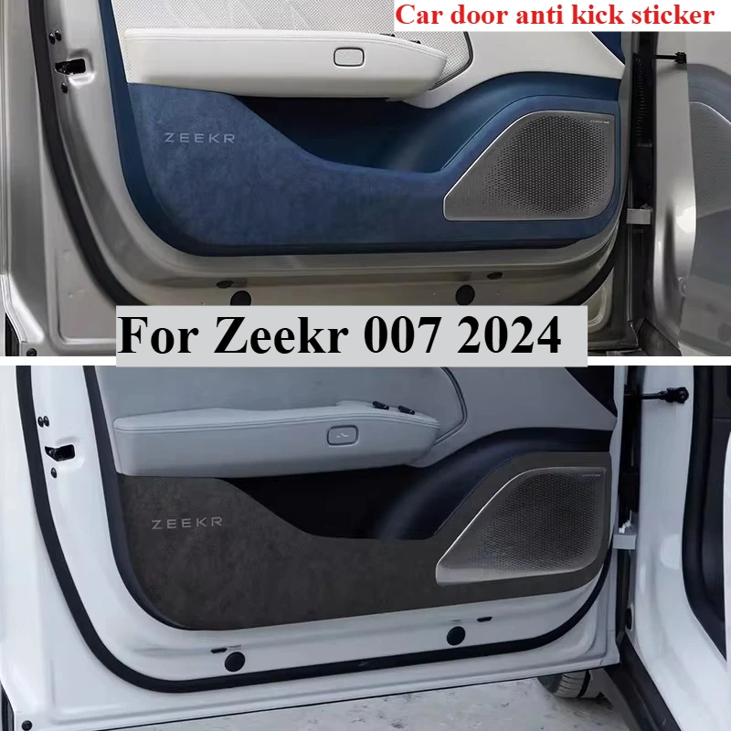 

For Zeekr 007 2024 Suede Door Anti Kick Pad Interior Protection Sticker Accessories