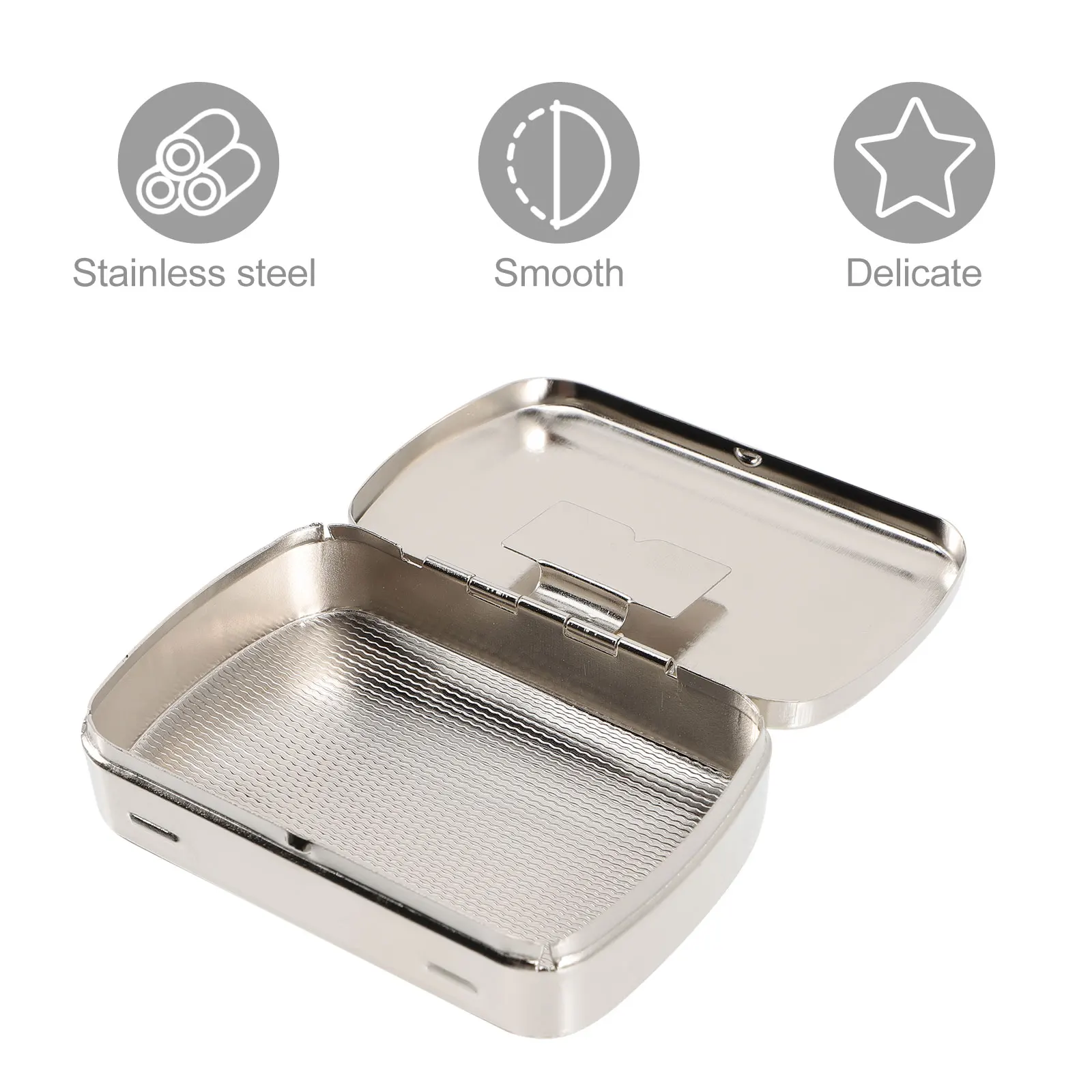 

Tobacco Box Accessories Cigarette Storage Accessory Decorative Case Portable Organizer Stainless Steel Humidor Cabinet
