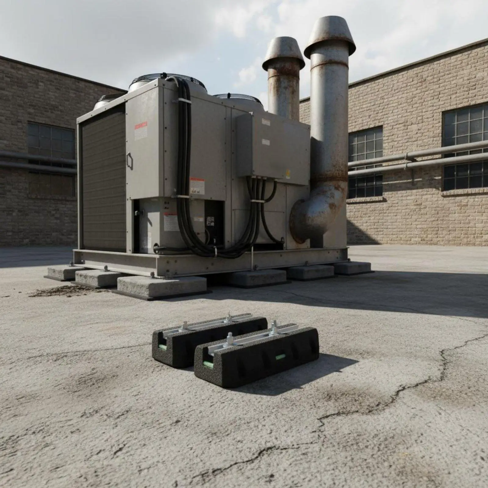 Air condition Outdoor Unit Stand Noise Reduction Heat Pump Support Base Heavy-Duty Condenser Unit Mounting Feet for Ground