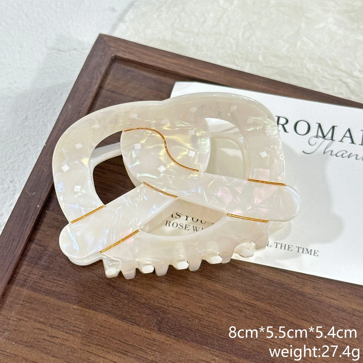 1 قطعة الكرواسون خمر القلوية عقدة المياه انتزاع كليب ، الراقية الكبيرة والصغيرة الكرواسون مشبك شعر الجزء الخلفي من الرأس أوبدو القرش كليب #5