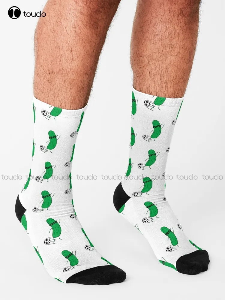 Calcetines de cocina de pepino, verduras, cocineros, para hombre, personalizados, Unisex, para adolescentes y jóvenes, regalo de impresión Digital de 360 °