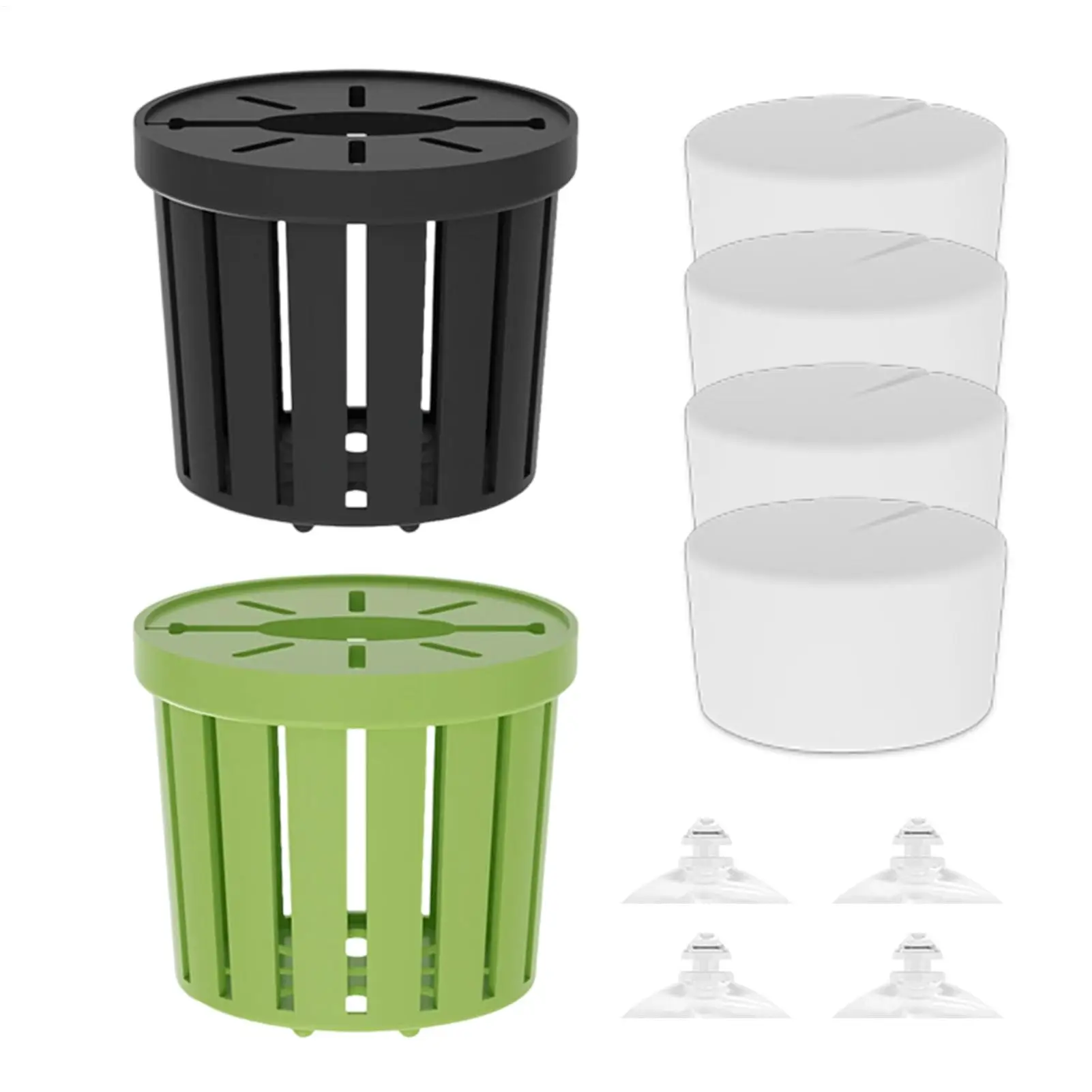 4PCS Water Plant Stand Aquarium Planter Cups Fish Tank Hydroponic Suction Cups Planting Basket Planted Tank Landscaping Basin