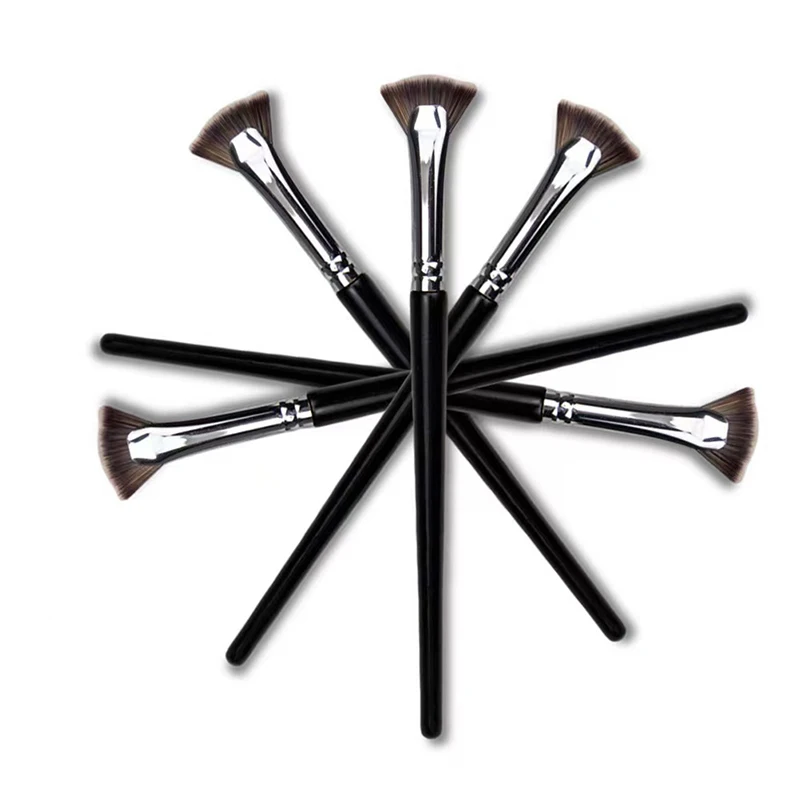 1PC Fan-förmigen Wimpern Pinsel Weiche Kein Ausfallen Professionelle Schönheit Wimpern Make-Up Pinsel Mascara Highlighter Pulver Wisch werkzeug