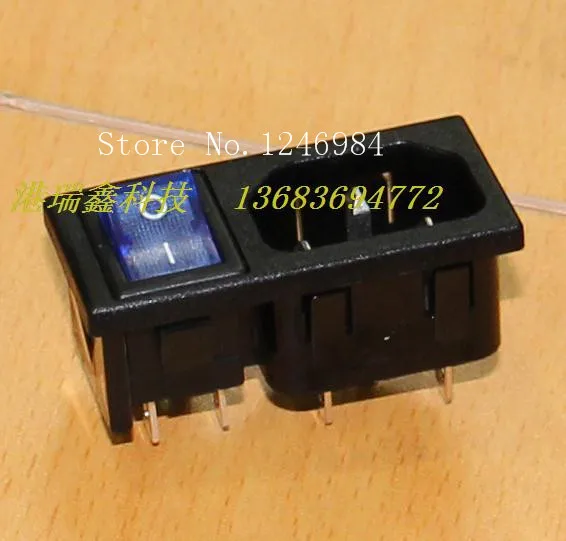 [SA]WINFOONG AC AC outlet triangle with a blue card combination combo socket switch RF-2001--50pcs/lot