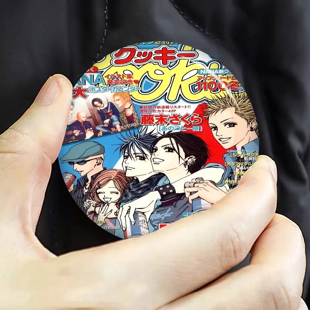 NAna Anime Black S-Stone 58mm Cute Series Pins Funny Badge Interesting Cartoon Animals Brooches Backpack Clothes Gift Accessory view 3