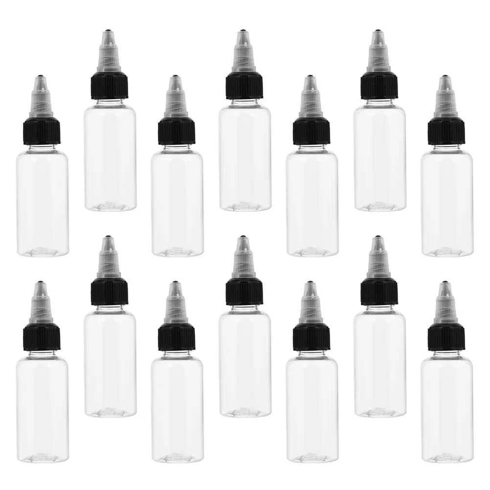

50Pcs 30ml Plastic Empty Tattoos Ink Bottles Transparent Squeeze Containers for Home Parlor Use Tattoos Ink Bottle