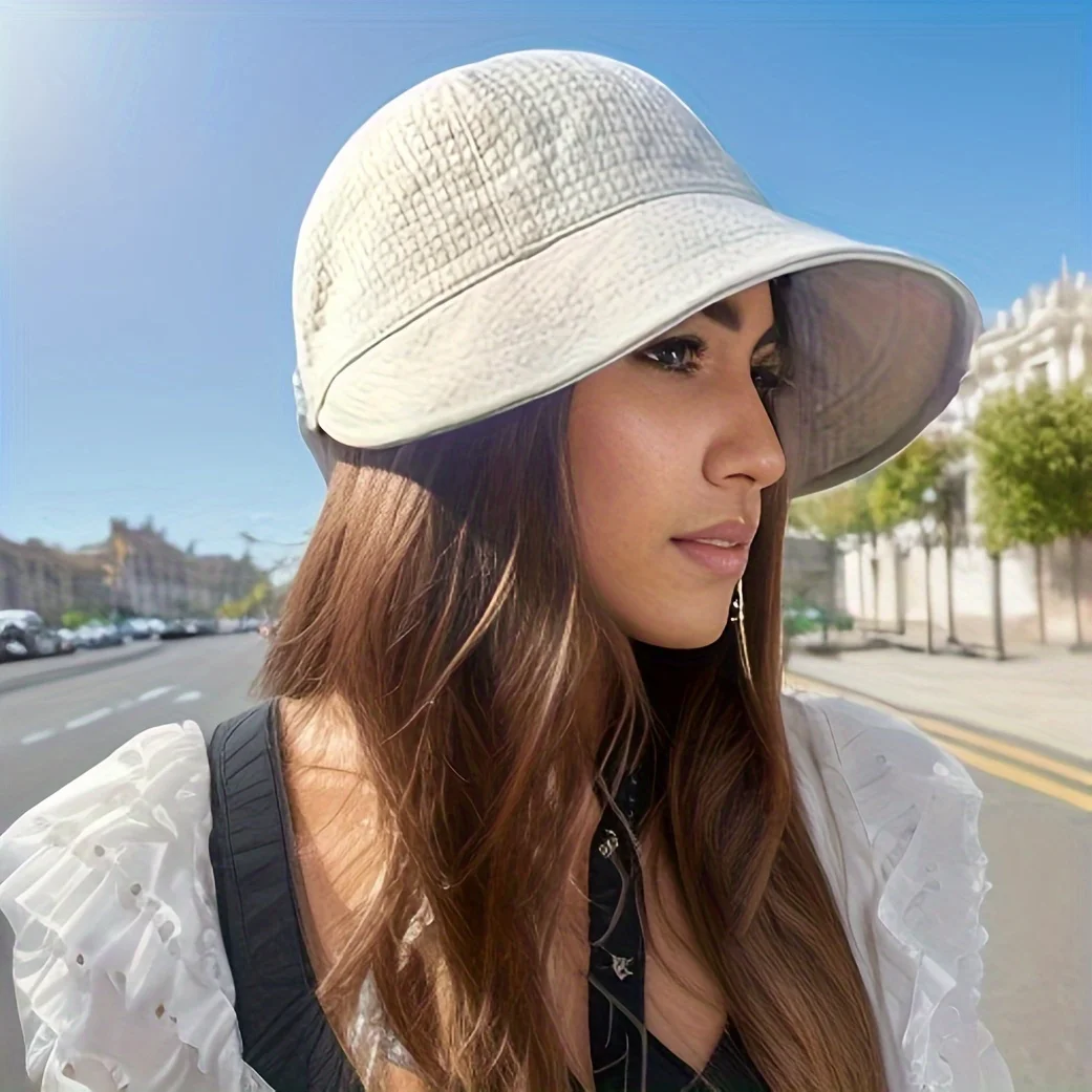 Women\'s Sun Protection Baseball Cap with Large Head Circumference, Sun Protection, Small Face, Fashionable and Versatile Sun Hat