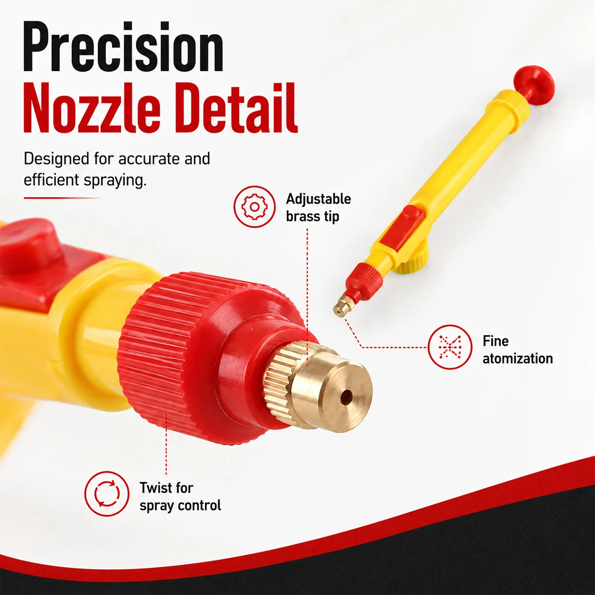 Handheld Bottle Sprayer Pump Pull Rod Atomizer Garden Water Spray Nozzle Manual Pressure Mister for Plants Lawn Cleaning Yards