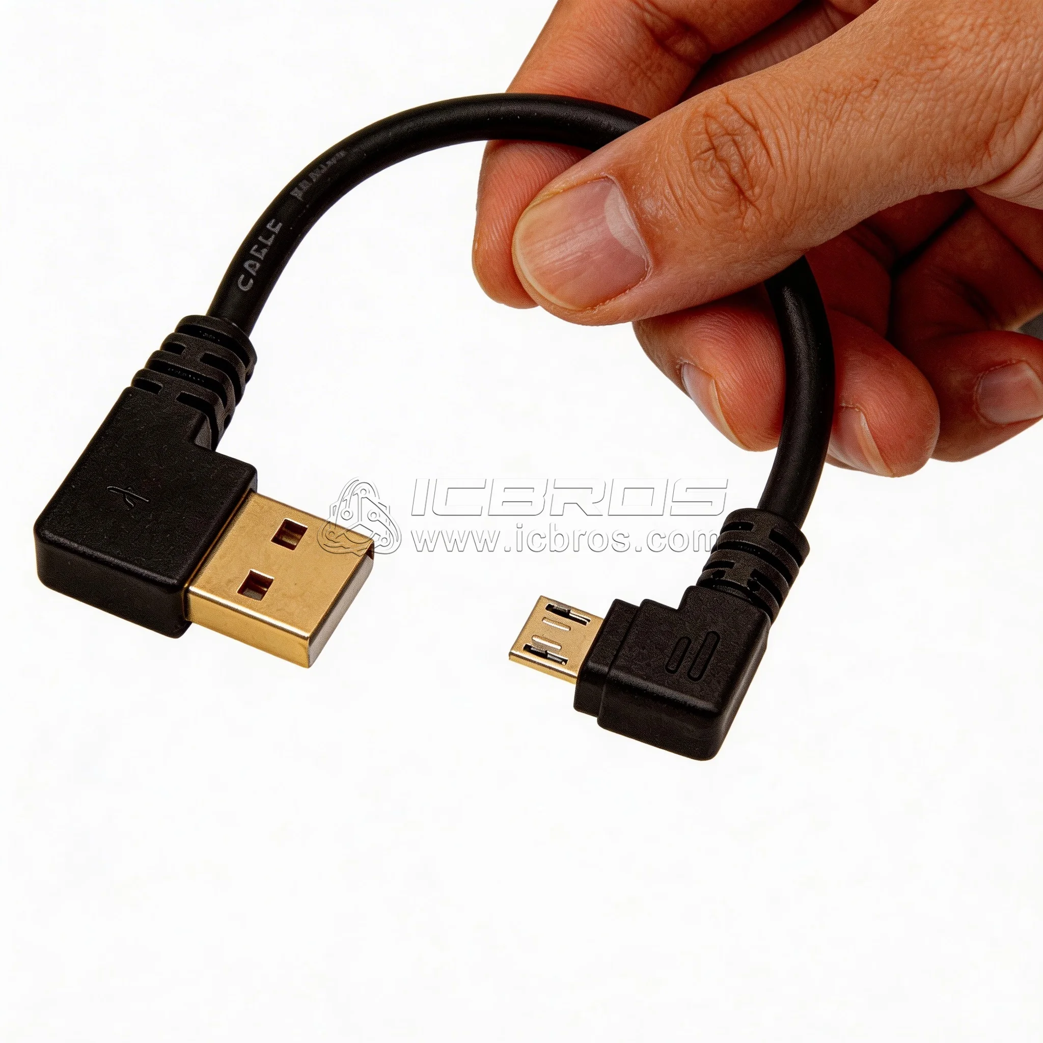 5pcs High quality gold plated plug 15cm 50cm 1m 90 degree Left angle USB A male to Micro USB Male Right angle data power cable