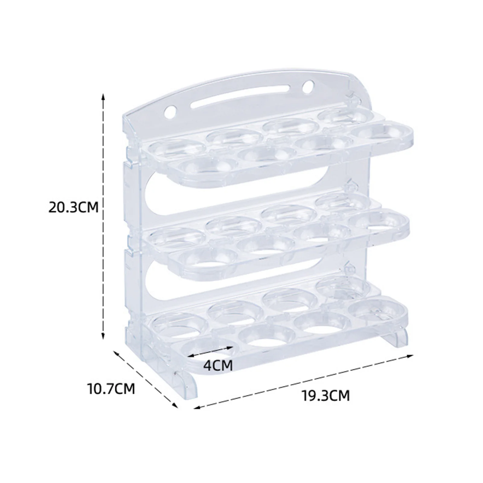 Kitchen Egg Storage Box Refrigerator Side Door Storage Artifact Three-Layer Egg Box Reversible 24-Grid Egg Tray Storage Rack