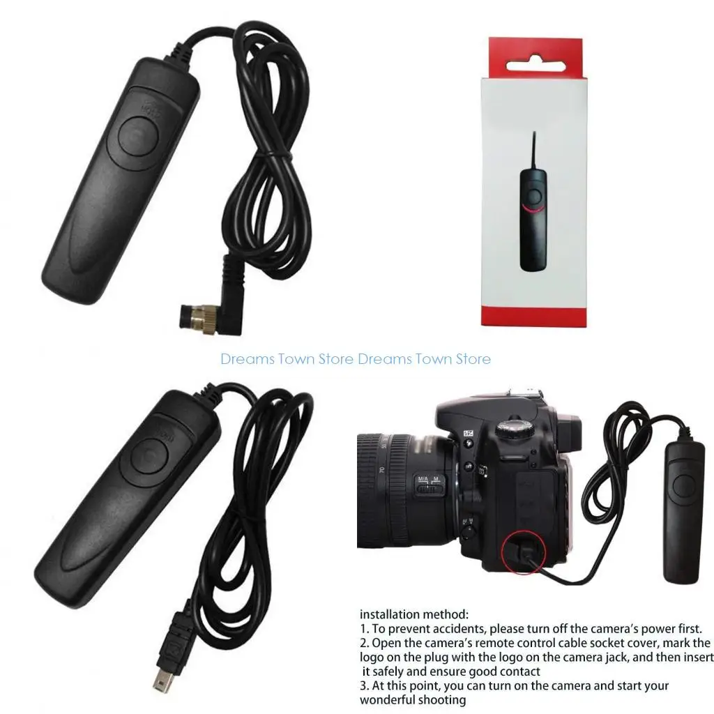 

HX6A RS-60E3 Remote Switch Trigger Camera Shutter Release Control Cable 1m/3.28ft Cord for //Pentax/Contax Camera