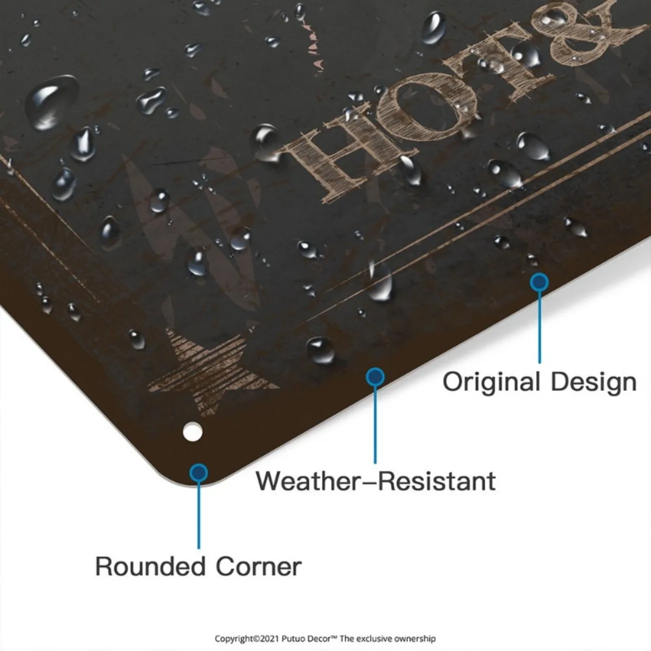 Customizable Vintage-Inspired Metal Sign - 