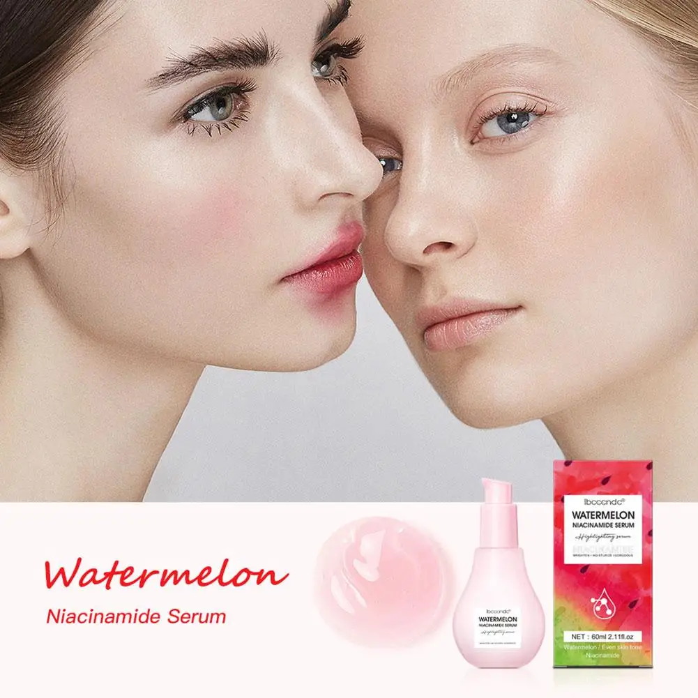 60ml Watermelon Niacinamide Facial Essence Makeup Highlighter Tighten Brighten Pores Face Little Serum Moisturizing Skin Bu G8Z9