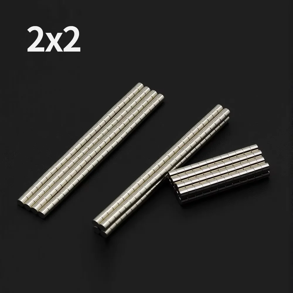 2x2 Mini Small Magnets Round 2x2mm Strong Rare Earth Magnet For Fridge,DIY,Building,Scientific,Craft,Education 2*2