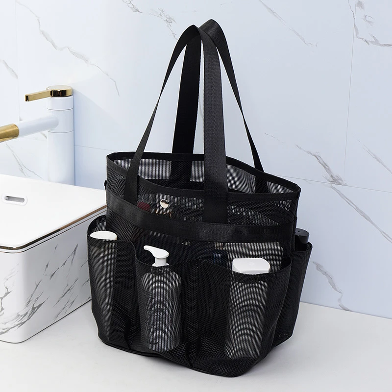 Grote/Kleine Vrouwen Toilettas Grote Capaciteit Zwarte Make-Up Mesh Tassen Mannen Wassen Organizer Draagbare Tas Reizen Essentials