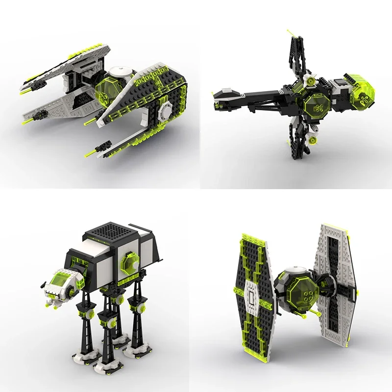 

MOC Science Fiction Movie (STAR BATTLE) Space Blacktron II Starfighter Special Edition Building Block Model Toys Festival Gifts