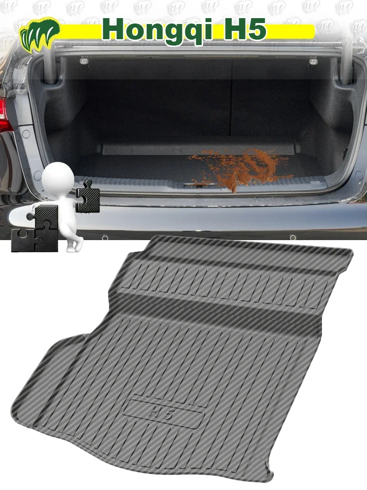 For Hongqi H5 20 21 22 2023 2018-2024 Custom Fit Car Trunk Mat All Season Black Cargo Mat 3D Shaped Laser Measured Trunk Liners