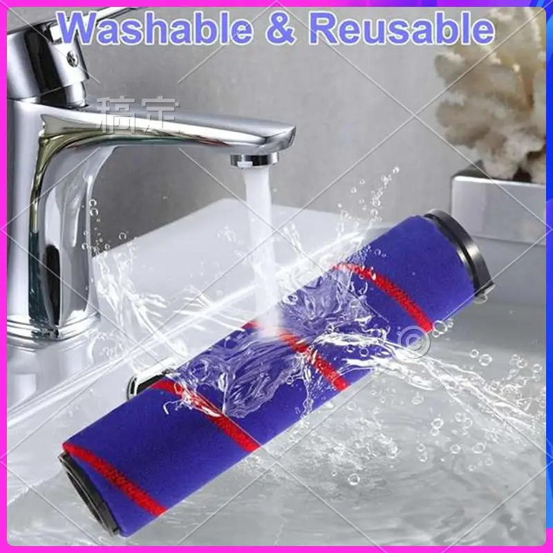 

AU-Cleaner Head Soft Roller Brush For Dyson V7 V8 V10 V11 V15 Vacuum Attachment With Dust LED Lights Replacement Parts