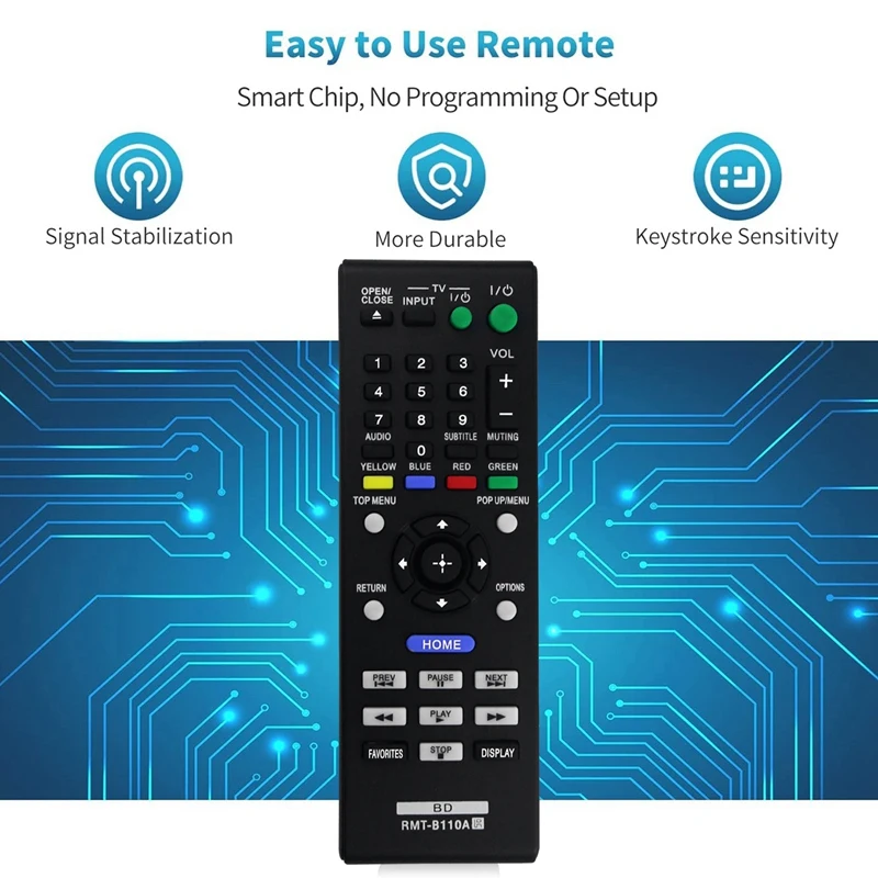 RMT-B110A Replace Remote For Sony Blu-Ray Disc DVD Player BDP-S580 BDP-S480 BDP-S280 BDP-S380 BDP-BX58 BDP-BX38 BDPS280