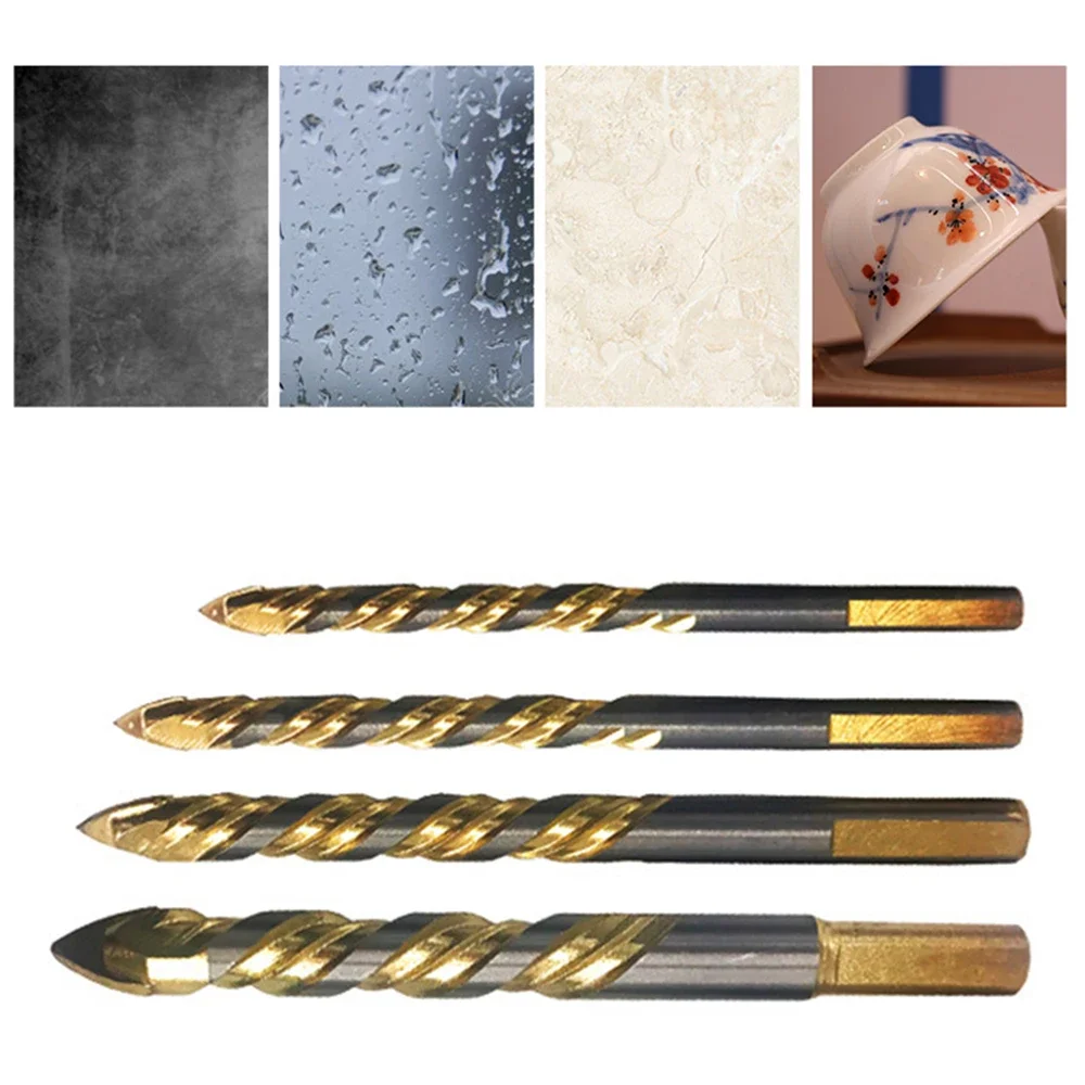 

Concrete Drill Bits Carbide Drill Bits 12mm Cemented Carbide Material Efficient Chip Removal Gold Colored Finish