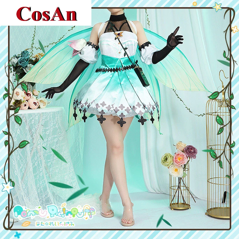 CosAn Hot Anime VTuber Pomu Rainpuff Cosplay Costume Lovely Sweet Combat Dress Activity Party Role Play Clothing Custom-Make