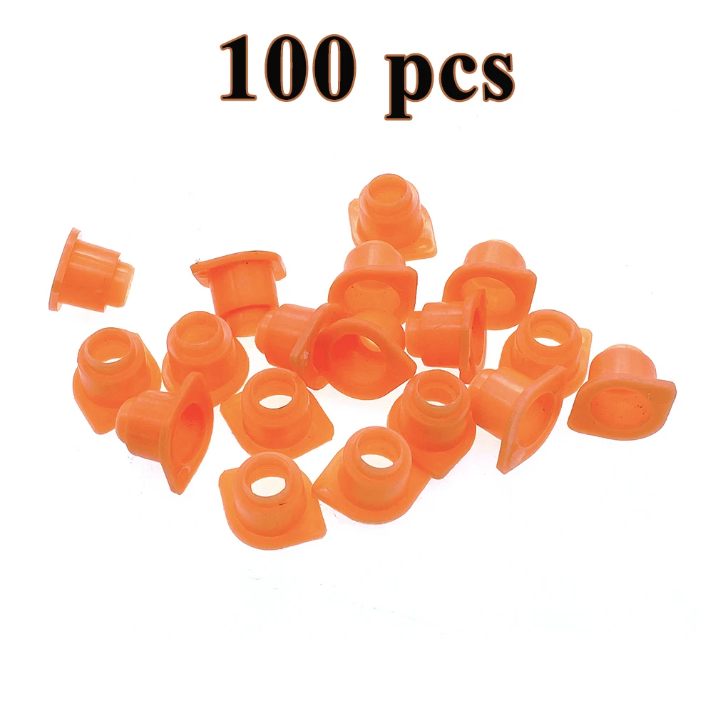 New Orange Nicot Queen Rearing Larva Cell Cup Holder Plastic Raising Apiculture  Apis Mellifera Tools 100PCS