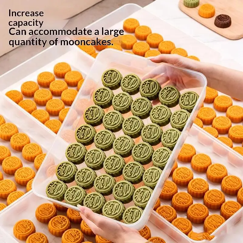 Plastic Multi Compartment Stackable Freezer Storage: Containers Homemade Lava Mooncake Pastry