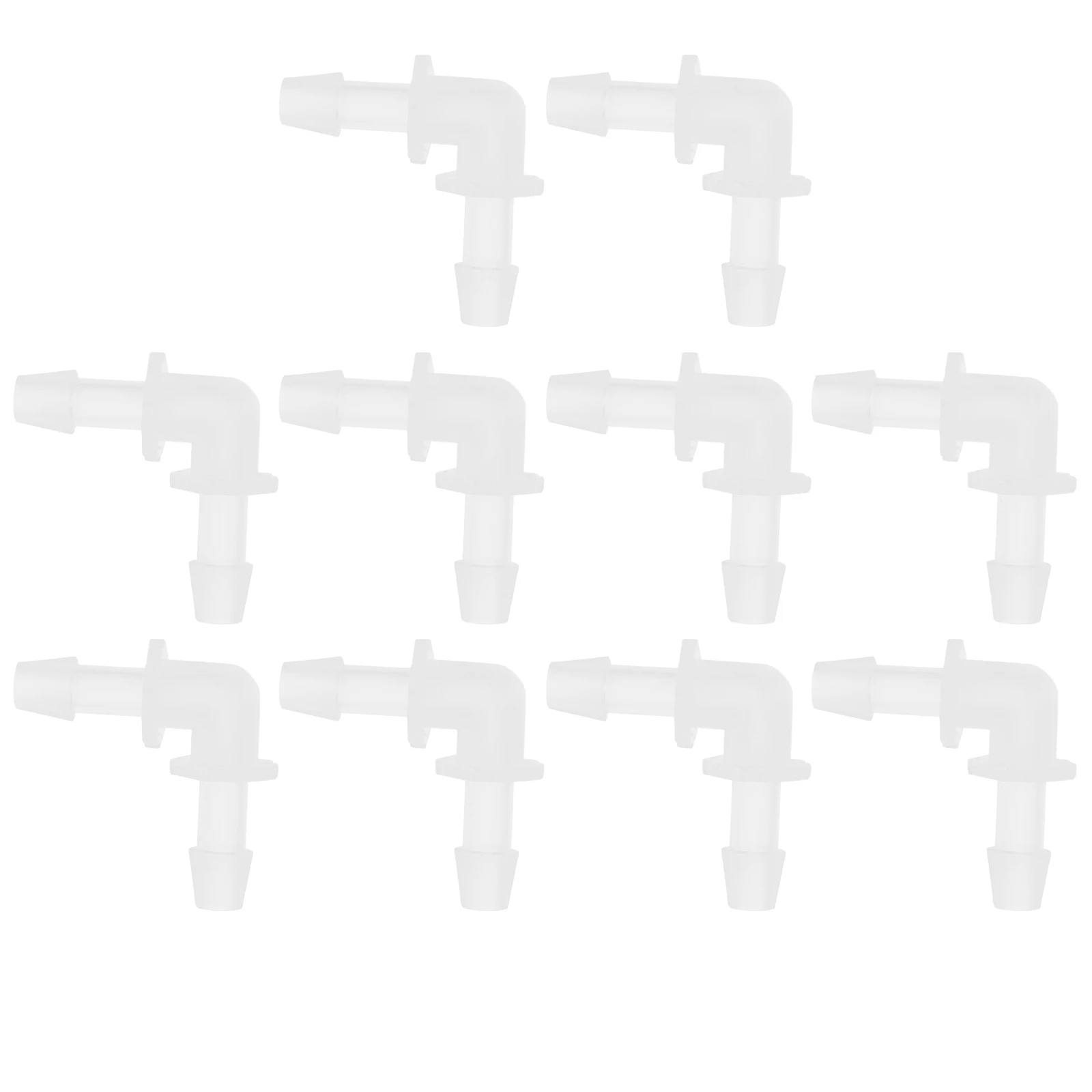 

10 pcs 90 PP Elbows Plastic Plastic Tubing Connectors Tubing Connectors Barbed Fittings L shaped for Water Gas Pipes