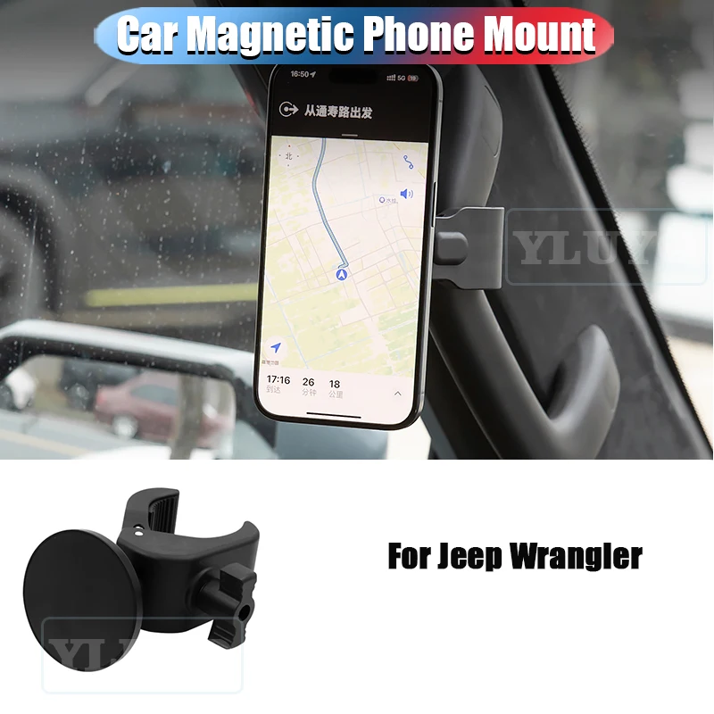 

For Jeep Wrangler Car Phone Holder Magnetic Gravity Mount Dashboard A-Pillar Armrest Cup Holder Car Interior Accessories