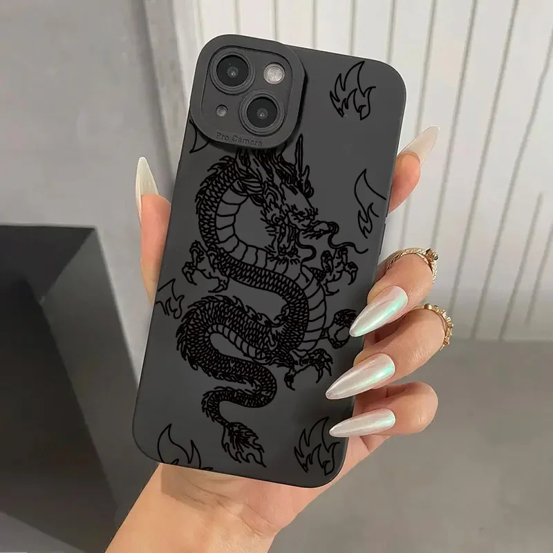 Dragon Print Phone Case For Samsung Galaxy S24 S23 S22 Ultra S21 Plus FE Note 20 A32 A52s A72 A13 A23 A33 A53 A14 A34 A54 Cover