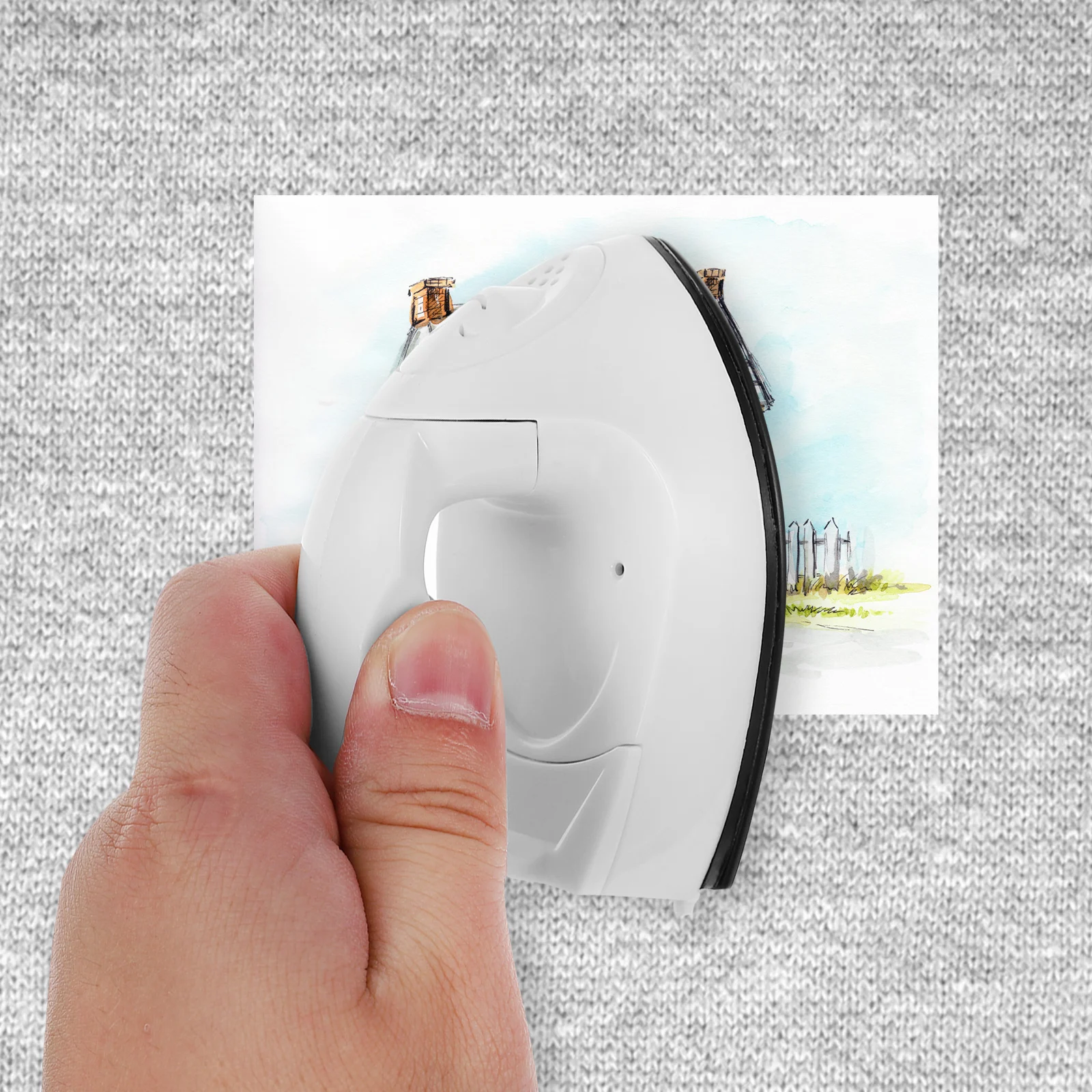 

Mini Iron Machine for DIY T-shirt Vinyl Heat Transfer Hot Accessory Preheated 1.5mins 180°C Oil-Proof Bottom Fast Flattening