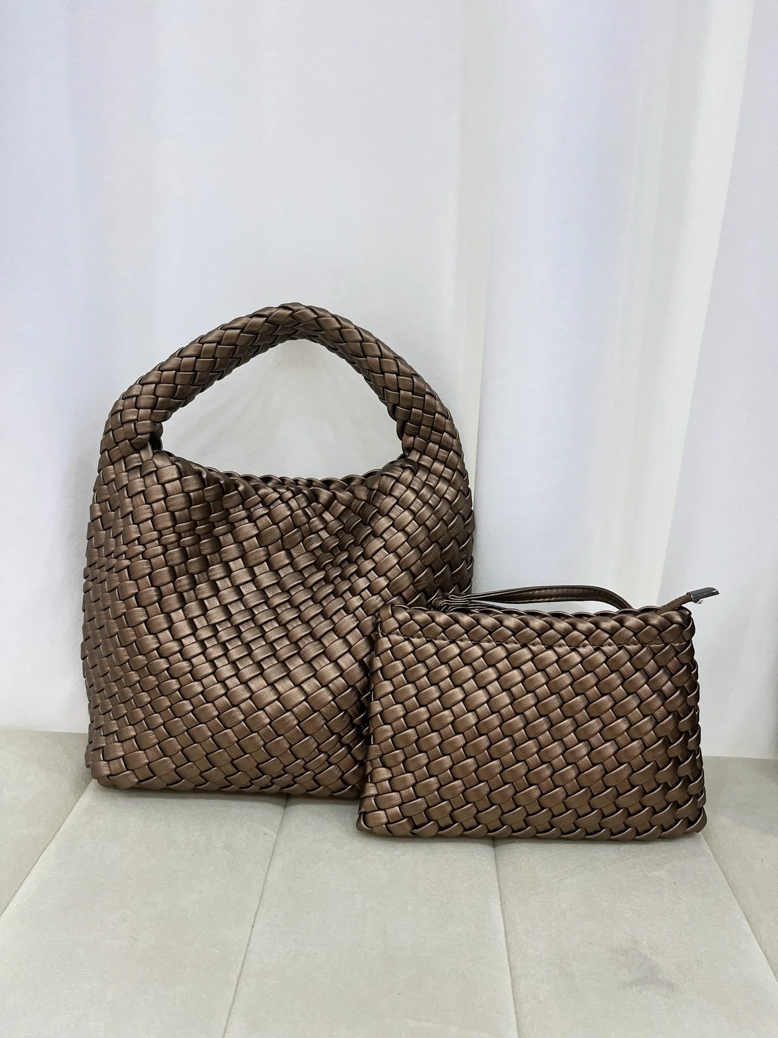 

Designer bag Luxury 2025 woman bag Brand New Product PU Small size hand-woven bucket bag High quality Women's handbag