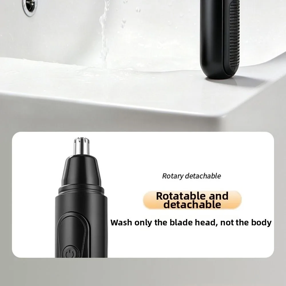 Portable Electric Nose Hair Trimmer Digital LED Display Automatic Shaving Nose Hair Remover Detachable Easy To Clean