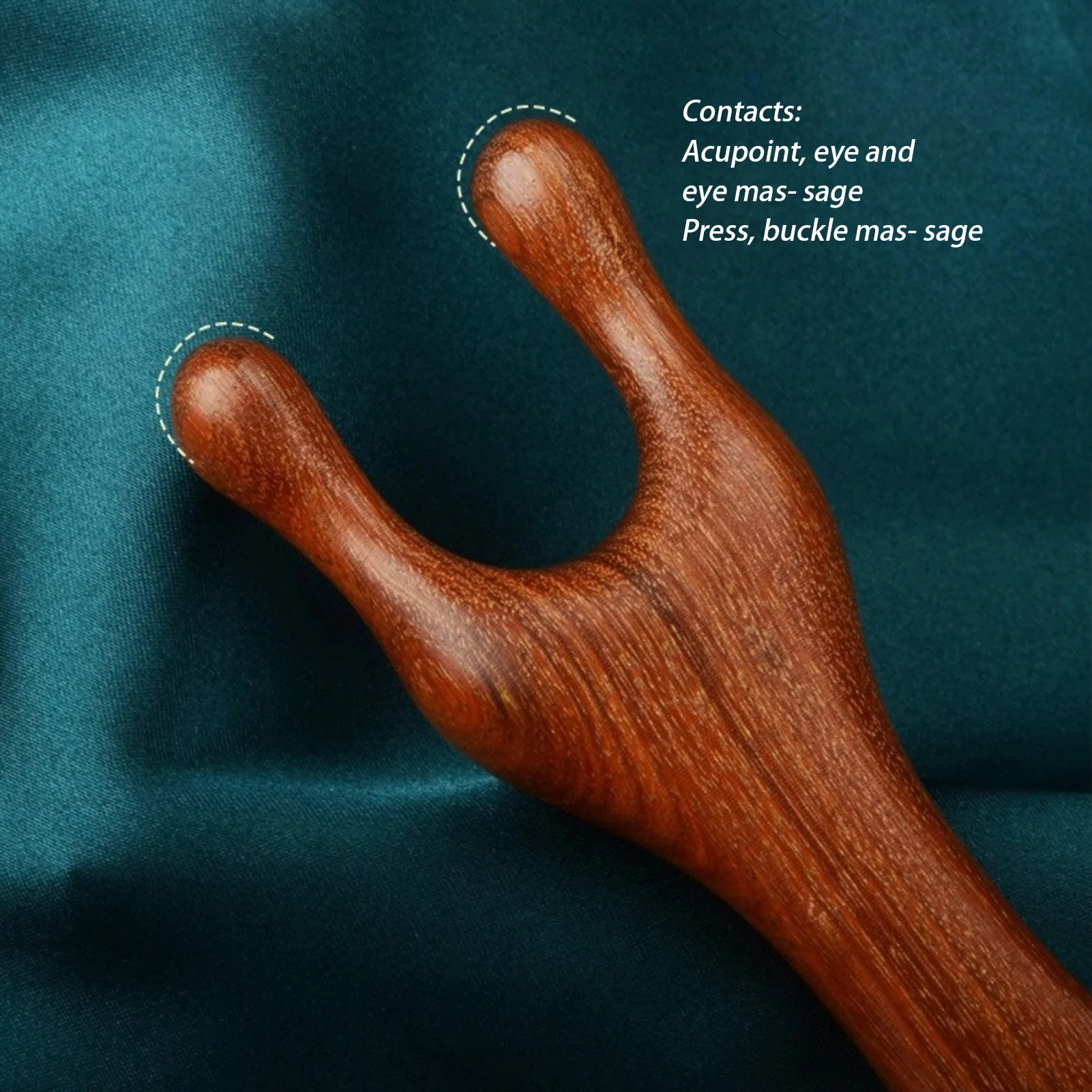 مشط تدليك العلاج الخشبي ذو أسنان واسعة، مشط شعر غوا شا، مشط تدليك فروة الرأس والوجه للرقبة والكتف والظهر واليد