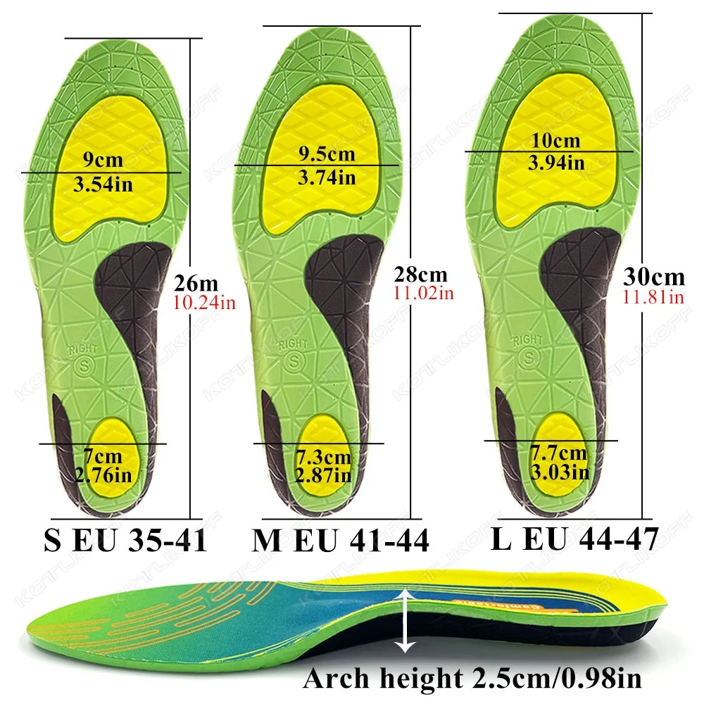 Heavy Arch Support Insole Pain Relief Orthotics Flat Foot Heel Pads Plantar Fasciitis Work Boots Insole Inserts for Men and Wome