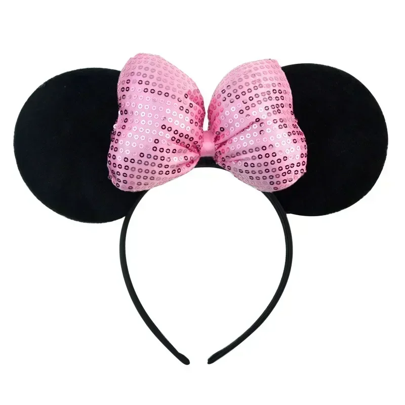 DIY Minnie Mouse2024Headband for Women and Girls Ears Party Hairband Hair Accessories Festival Disney-Classic Dot Bow Large Size